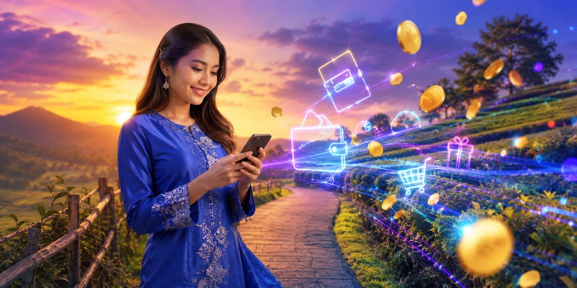 Pengguna Malaysia menggunakan telefon untuk urus niaga pembayaran sukan